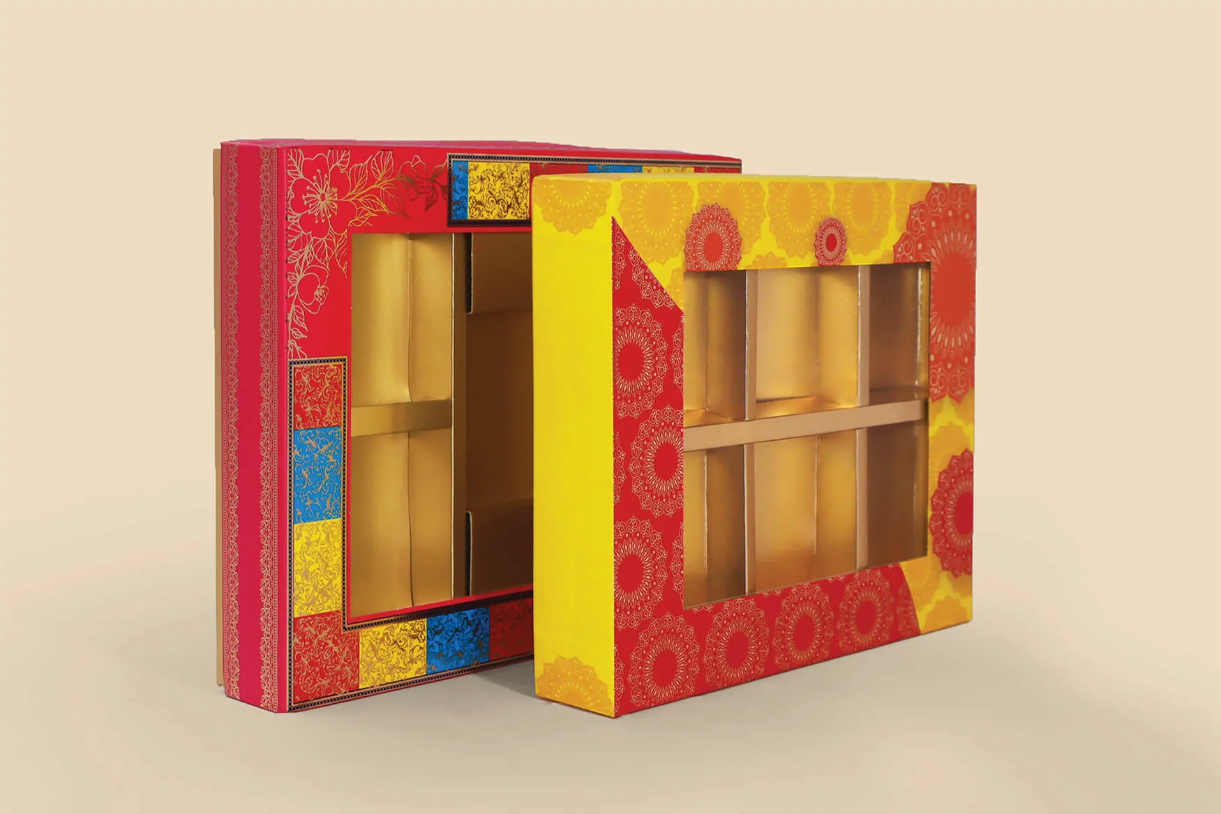 Dry Fruits Box — Red - Yellow Foil (500 g)