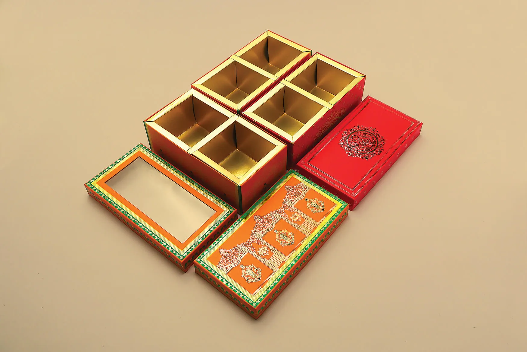 Laddu Box — Red Liquid Foil (1)