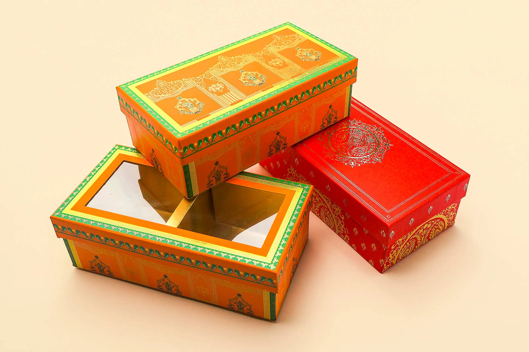 Laddu Box — Red Liquid Foil (4)
