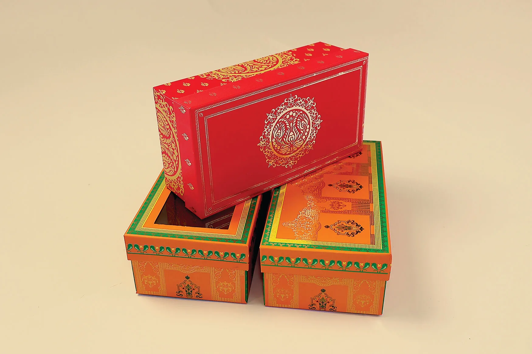 Laddu Box — Orange (window) (2), view 2